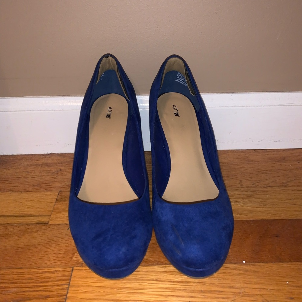 APT. 9 Blue Wedge Heels